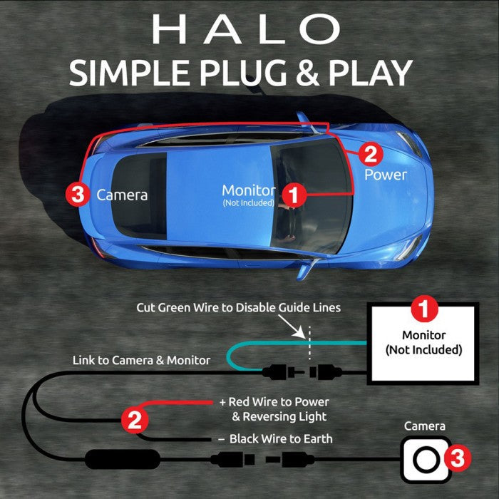 Road Angel Halo Universelle Rückfahrkamera - RA8100