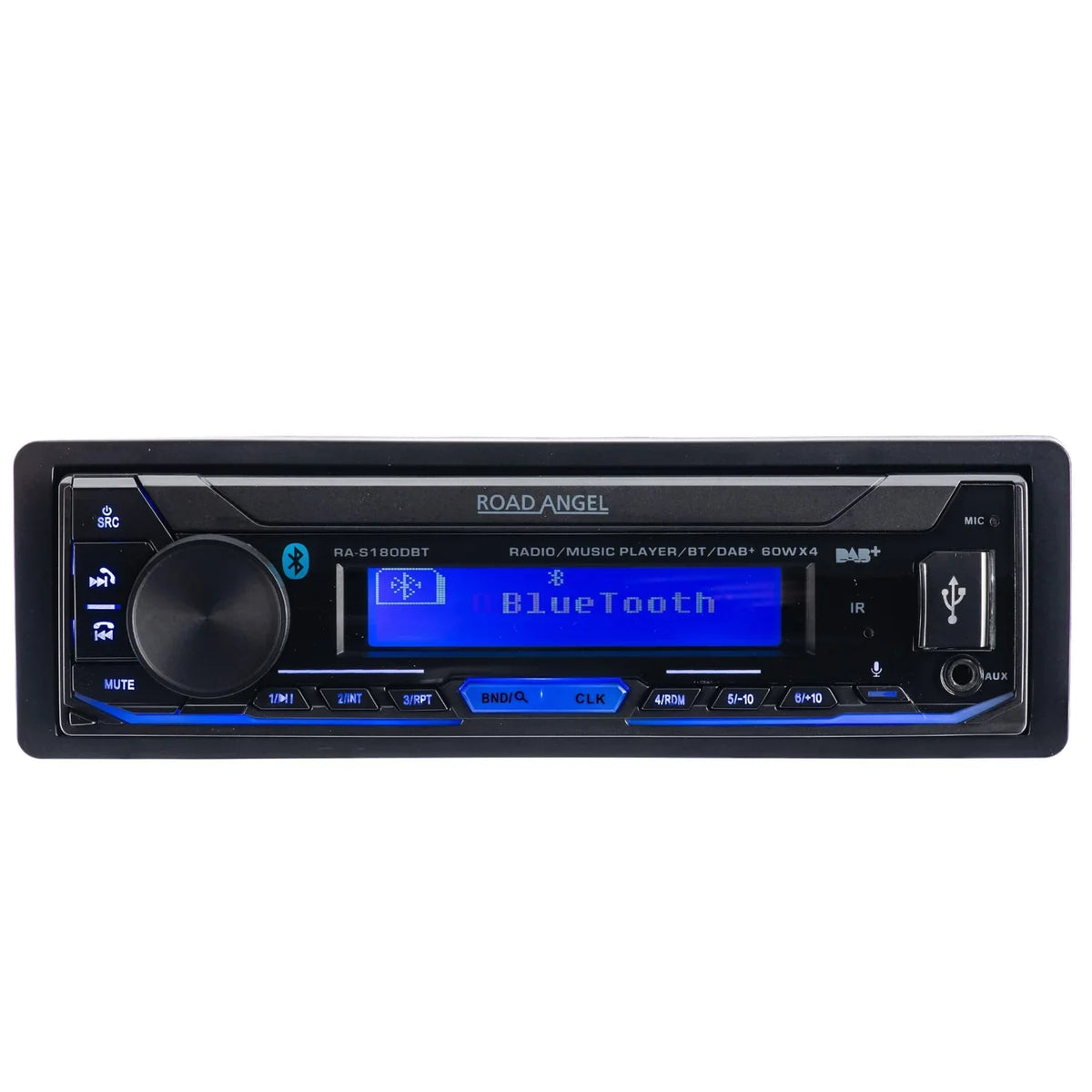 Road Angel RA-S180DBT Lecteur multimédia numérique mécanique avec Bluetooth et DAB