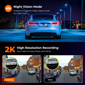 Road Angel Halo Pro 2K-Dashcam utilisé et 1K compatible avec le mode Dual-Park