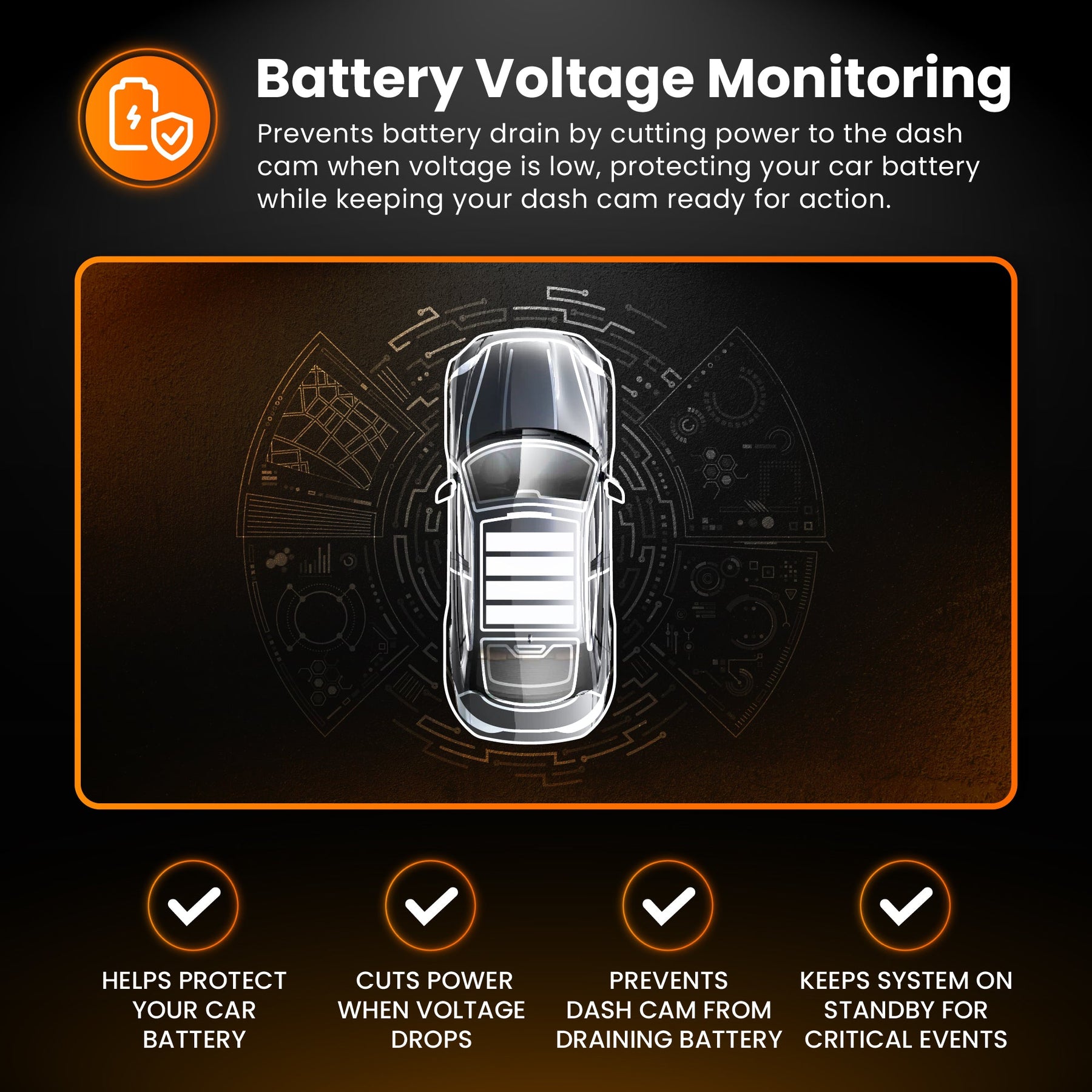 NEW - HWK5VC-OBD Road Angel Halo Dash Cam 5V 2-in-1 Hardwire Kit- USB Type-C, Fuse Taps & OBD 2
