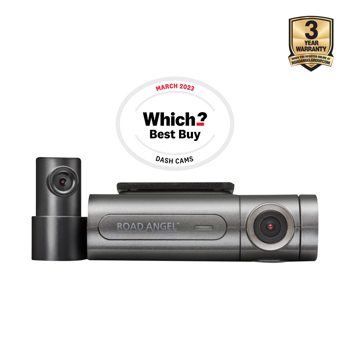 Road Angel Halo Pro 2K-Dashcam vorne und 1K hinten mit Dual-Parkmodus