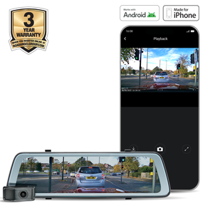 Road Angel Halo View 2 Rückspiegel und Dashcam mit 10-Zoll-Touchscreen und Dual-Parkmodus