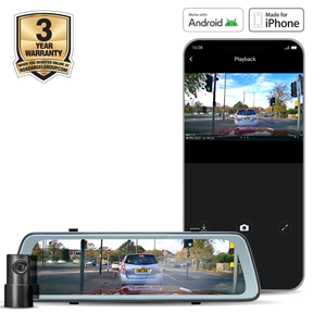 Road Angel Halo Vision 2 1440P Spiegel-Dashcam mit 10-Zoll-LCD-Touchscreen und Dual-Parkmodus