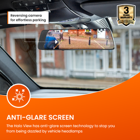 Road Angel Halo View 2 Rückspiegel und Dashcam mit 10-Zoll-Touchscreen und Dual-Parkmodus