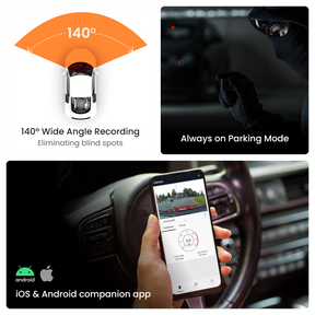 Road Angel Halo Drive 2 2K Kompakte Dashcam mit SD-Karte und Kabelsatz im Paket