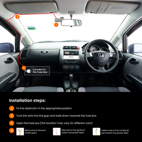 RA7300C - Road Angel Halo Dash Cam Festverdrahtungssatz – für Halo Ultra
